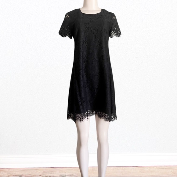 MADEWELL Black Lace A Line Cocktail Dress SZ 0 - Picture 3 of 6